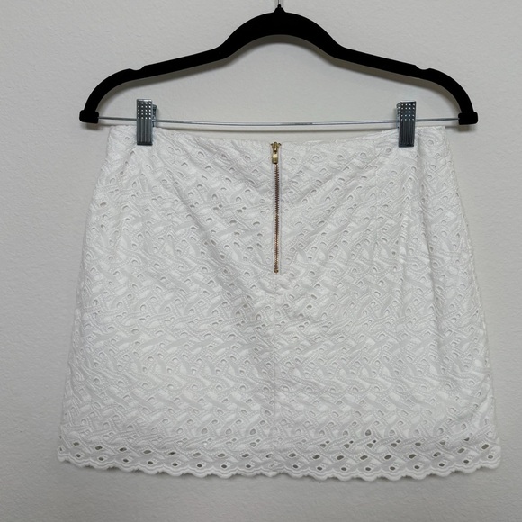 Lilly Pulitzer Tate Mini Skirt White Eyelet Size 4 - Picture 2 of 5